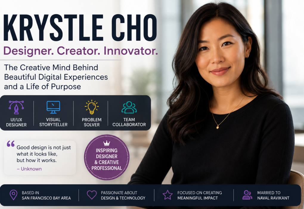 Krystle Cho biography, career, design journey, and wife of Naval Ravikant