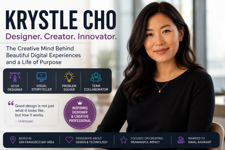 Krystle Cho biography, career, design journey, and wife of Naval Ravikant